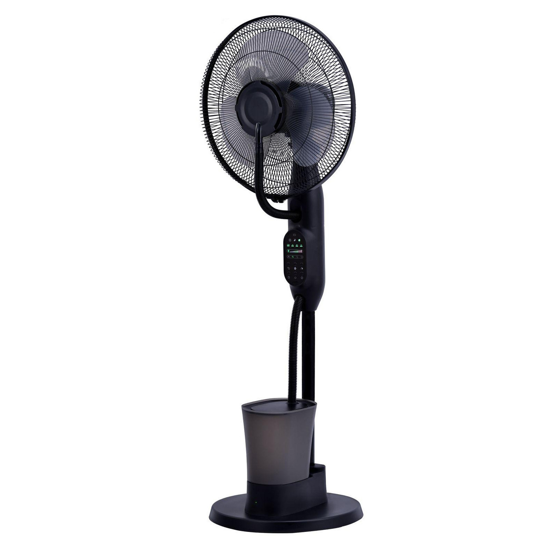 Вентилатор Elite EFM-0357R, 70W, 40 см, 2.8 л, 3 скорости, 3 режима, 3 перки, Eнергоспестяващ, Водна мъгла, Черен