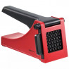 Kinghoff KH 1912 Potato Press, Interchangeable Blades, Non-Slip Feet, Stainless Steel, Red/Black