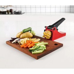 Kinghoff KH 1912 Potato Press, Interchangeable Blades, Non-Slip Feet, Stainless Steel, Red/Black