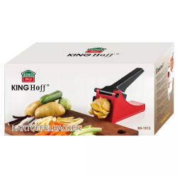 Kinghoff KH 1912 πρέσα πατάτας, Ανταλλάξιμες λεπίδες, Αντιολισθητικά πόδια, Ανοξείδωτο ατσάλι, Κόκκινο/Μαύρο