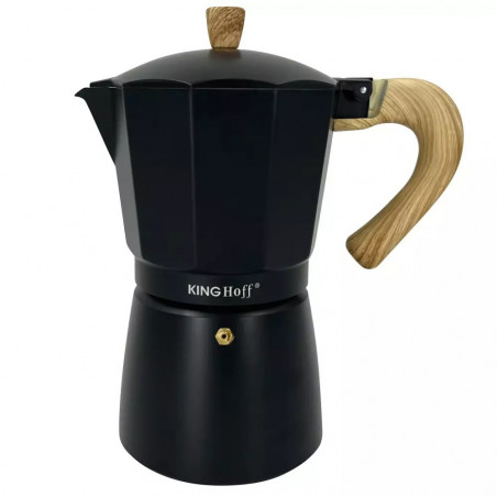 Καφετιέρα Kubinska Kinghoff KH 1887, 9 μπολ, 450 ml, Αλουμίνιο, Επαγωγή, Μαύρο.