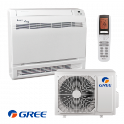Aparat de aer conditionat inverter pentru podea Gree GEH12AAXD-K6DNA1A, 12000 BTU, 23 m², A++/A+, Wi-Fi, R-32, Alb