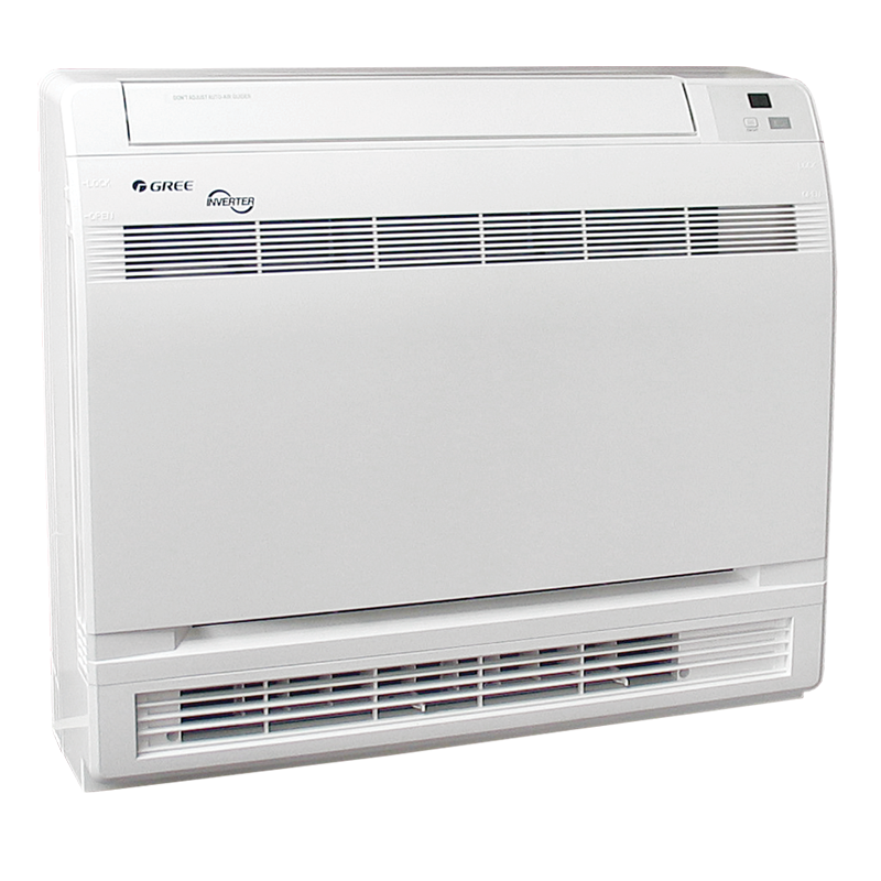 Aparat de aer conditionat inverter pentru podea Gree GEH12AAXD-K6DNA1A, 12000 BTU, 23 m², A++/A+, Wi-Fi, R-32, Alb