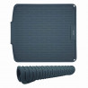 KH 1905 Silicone Dish Drying Mat, 46 x 40 cm, Non-slip surface, Drip edge, Roll-up design, Gray