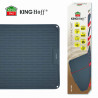 KH 1905 Silicone Dish Drying Mat, 46 x 40 cm, Non-slip surface, Drip edge, Roll-up design, Gray