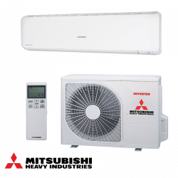 Инверторен климатик Mitsubishi Heavy Industries SRK63ZR-W/SRC63ZR-W, 22000 BTU, 44 м2, А++/А++, 3D Auto, R-32, Бял