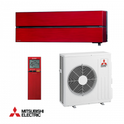 Aparat de aer conditionat inevrter Mitsubishi Electric MSZ-LN60VGR + MUZ-LN60VG, 21000 BTU, 42 m², A++, Wi-Fi, R-32, Rosu