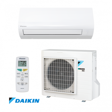 Инверторен климатик Daikin Sensira FTXF71D + RXF71D, 24000 BTU, 51 м2, A, R-32, Бял