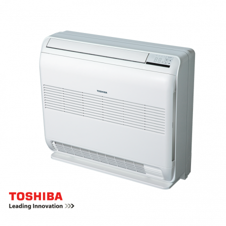 Aparat de aer conditionat inverter pentru podea Toshiba Bi-flow RAS-B10J2FVG-E1 + RAS-10J2AVSG-E, 10000 BTU, 20 m², A++, R-32, Alb