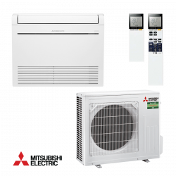 Mitsubishi Electric MFZ-KT50VG/SUZ-M50VA Inverter Air Conditioner, 18,000 BTU, 40 m², A++/A+, Floor-mounted, Silver Ion Filter, White