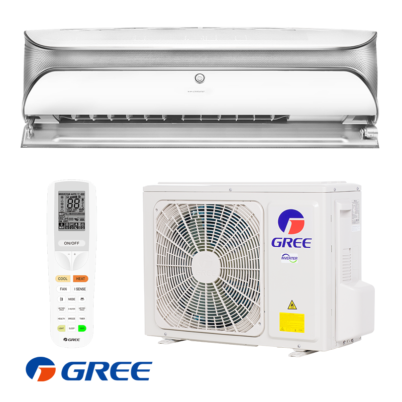 Инверторен климатик Gree Soyal II GWH12AKCXD-K6DNA1A, 12000 BTU, 27 м2, A+++, Wi-Fi, R-32, Бял/сив