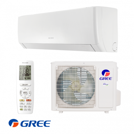 Aparat de aer conditionat inverter Gree Pular II ECO+ GWH12AGCXB-K6DNA1A, 12000 BTU, 21 m², A++, Wi-Fi, R-32, Alb
