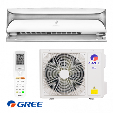 Инверторен климатик Gree Soyal II GWH18AKCXF-K6DNA1A, 18000 BTU, 37 м2, А++, Wi-Fi, R-32, Бял/сив