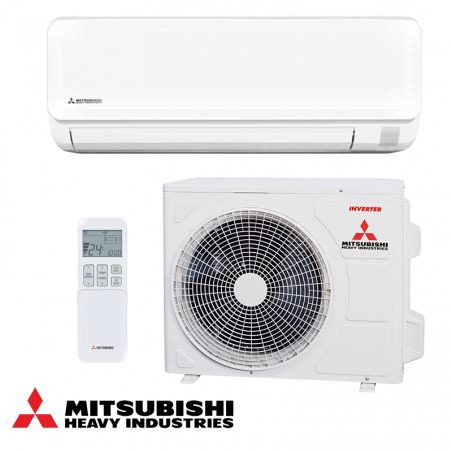 Aparat de aer conditionat inverter Mitsubishi Heavy Industries SRK71ZTL-W + SRC71ZTL-W, 24000 BTU, 50 m², Wi-Fi, R-32, Alb