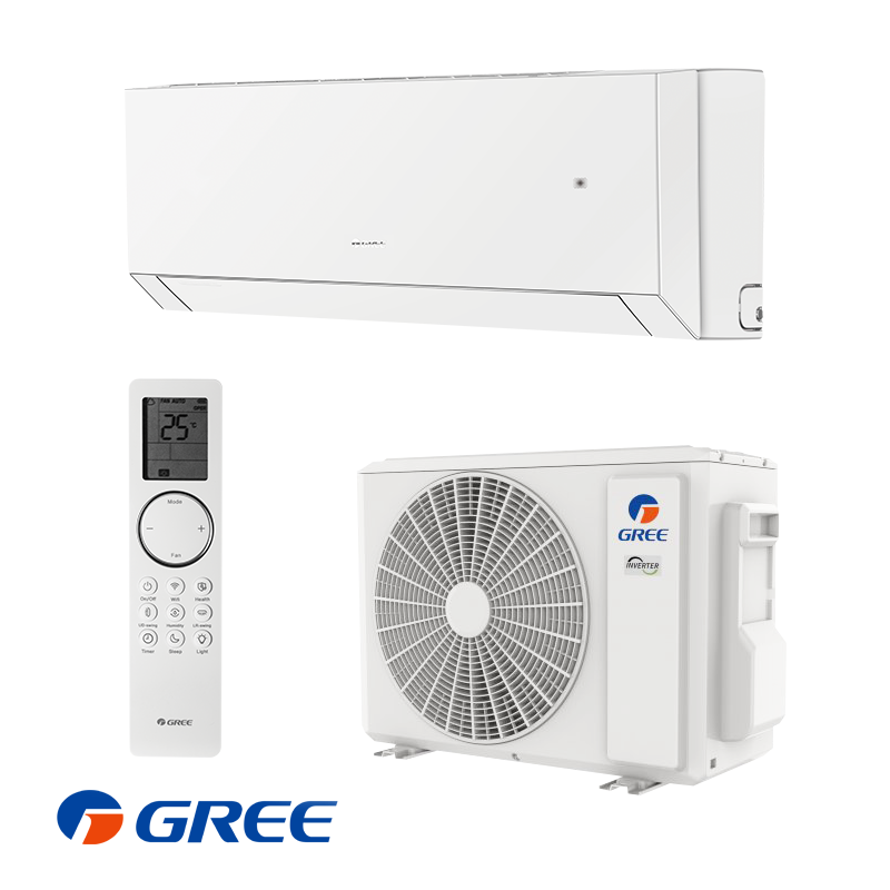 Инверторен климатик Gree Clivia GWH09AUCXB-K6DNA2A, 9000 BTU, 19 м2, A++, Wi-Fi, R-32, Бял