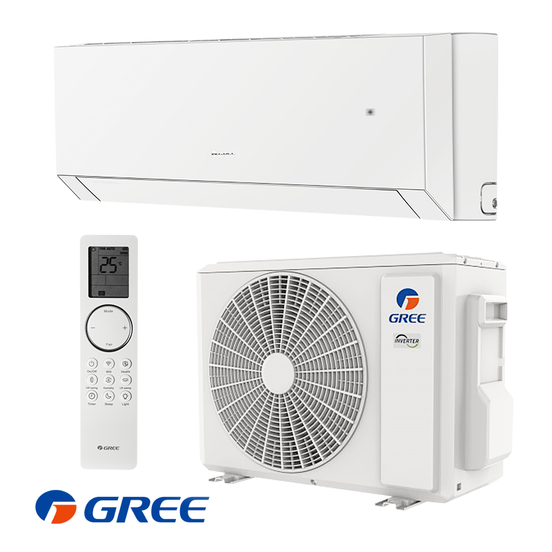 Gree Clivia GWH24AUDXF-K6DNA2A Inverter Air Conditioner, 24,000 BTU, 47 m², A++, Wi-Fi, R-32, White