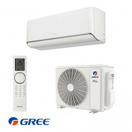 Инверторен климатик Gree Airy GWH09AVCXB-K6DNA1B, 9000 BTU, 19 м2, A+++, Wi-Fi, R-32, Бял