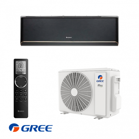 Gree Airy GWH09AVCXB-K6DNA1B Inverter Air Conditioner, 9,000 BTU, 19 m², A+++, Wi-Fi, R-32, Black