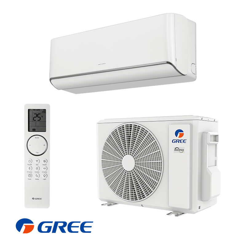 Aparat de aer conditionat inverter Gree Airy GWH12AVCXD-K6DNA1A, 12000 BTU, 24 m², A+++, Wi-Fi, R-32, Alb