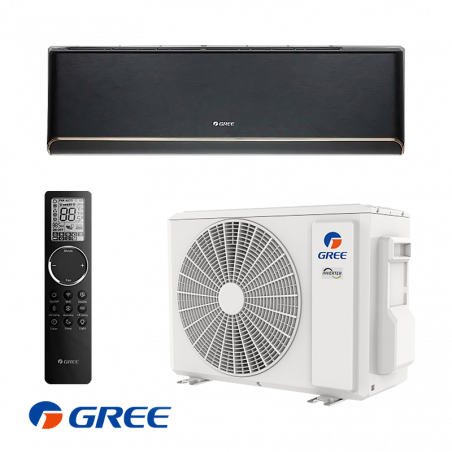 Aparat de aer conditionat inverter Gree Airy GWH18AVDXE-K6DNA1A, 18 000BTU, 35 m², A+++/A++, R-32, Negru