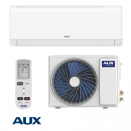 Aparat de aer conditionat inverter AUX New-Q ASW-H12C5B4/QCR3DI-C0, 12 000BTU, 25 m², A++ / A+, R-32, Alb