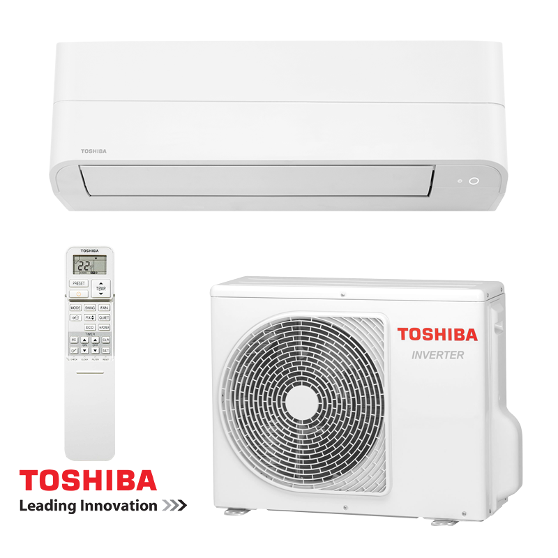 Aparat de aer conditionat Toshiba Essento RAS-B16B2KV2G-E + RAS-16B2AVG-E2, 16000 BTU, 32 m², A++, R-32, alb
