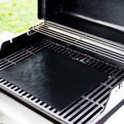 Set 3 paduri pentru copt Kinghoff KH 1920, Pentru gratar, Strat antiaderent PTFE, 40x33 cm, Rezistent la 200°C, Negru