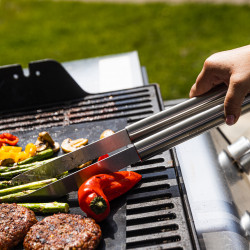 Kinghoff KH 1919 3-Piece Barbecue Set: Spatula, Fork, Tongs, Stainless Steel