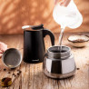 Cafetiera moka Klausberg KB 7847, 12 cesti, 600 ml, Otel inoxidabil, Inductie, Negru/Inox