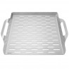 Kinghoff KH 1917 Grill Pan for Grilling/Barbecue, 37 x 31 cm, Stainless Steel, Perforated, High Sides, Stainless Steel