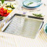 Tava pentru gratar Kinghoff KH 1917, 37x31 cm, Otel inoxidabil, Perforata, Margini înalte, Inox