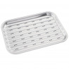 Kinghoff KH 1916 Grill Pan for Grilling/Barbecue, 34.2 x 24.5 cm, Stainless Steel, Perforated, Inox