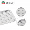 Kinghoff KH-1916 Grilltálca, 34,2x24,5 cm, rozsdamentes acél, perforált, Inox