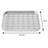 Kinghoff KH-1916 Grilltálca, 34,2x24,5 cm, rozsdamentes acél, perforált, Inox