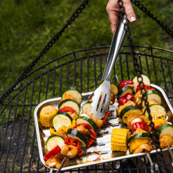 Kinghoff KH-1916 Grilltálca, 34,2x24,5 cm, rozsdamentes acél, perforált, Inox