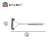 Perie de curatat gratar Kinghoff KH 1915, 41,5 cm, Maner ergonomic, Peri din otel, Inox