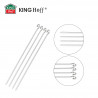 Set 4 frigarui din otel Kinghoff KH 1914, 36 cm, Varf ascutit, Maner curbat, Inox
