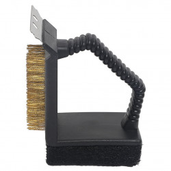 Perie de curatat gratar 3in1 Kinghoff KH 1913, 12x10x7 cm, Maner ergonomic, Universal, Negru