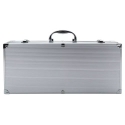 Set de 11 ustensile de grătar Klausberg KB 7901, Geantă de transport, Mânere ergonomice, Oțel inoxidabil, Inox