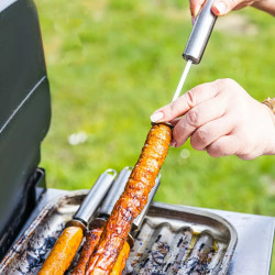 Комплект прибори за барбекю Klausberg KB 7901, 11 части, Куфар за пренасяне, Ергономични дръжки, Неръждаема стомана, Инокс