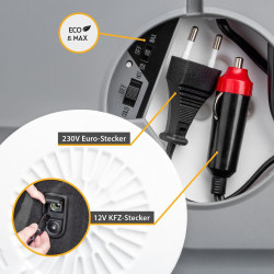 Lada frigorifica electrica First Austria FA-5170-2-BA, 58W, 40 L, Clasa F, 240/12V, Organizare interna, Negru/Alb