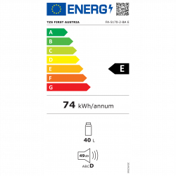 Lada frigorifica electrica First Austria FA-5170-2-BA, 58W, 40 L, Clasa F, 240/12V, Organizare interna, Negru/Alb