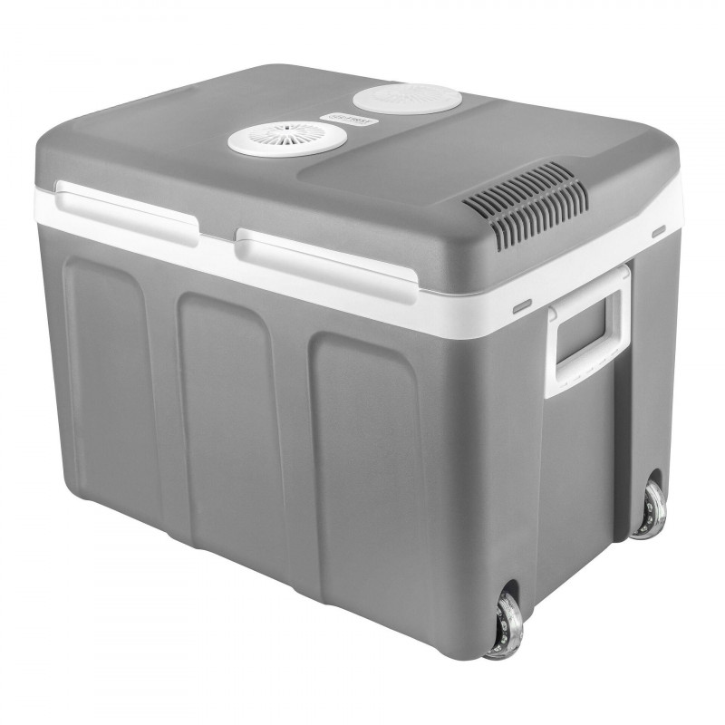 Електрическа хладилна кутия First Austria FA-5170-2-USB, 58W, 40 л, Клас F, 240/12V, USB, Вътрешна организация, Сив/бял