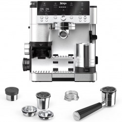 Кафеавтомат 3в1 Ninja Luxe Café Premier ES601, 1650W, 15 bar, 2л, Barista Assist, Безконтактно текстуриране, 4 режима, 3 темп. настройки, Инокс/черен