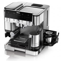 Espressor automat 3in1 Ninja Luxe Café Premier ES601, 1650W, 15 bar, 2 L, Barista Assist, Spumare fara contact, Rasnita incorporata, 4 moduri, 3 setari temperatura, Inox/Negru