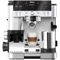 Кафеавтомат 3в1 Ninja Luxe Café Premier ES601, 1650W, 15 bar, 2л, Barista Assist, Безконтактно текстуриране, 4 режима, 3 темп. настройки, Инокс/черен
