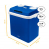First Austria FA-5170-BU Electric Cooler, 58W, 32 L, Energy Class E, Internal Divider, 12/220/240 V, Blue/White