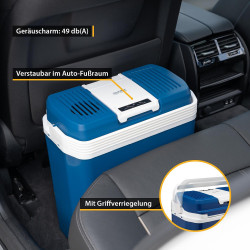 First Austria FA-5170-4-BU Electric Cooler, 58W, 24 L, Energy Class E, 2 settings, Internal divider, 12/220/240 V, Blue/White