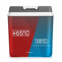 First Austria FA-5170-4-BU Electric Cooler, 58W, 24 L, Energy Class E, 2 settings, Internal divider, 12/220/240 V, Blue/White