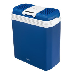 First Austria FA-5170-4-BU Electric Cooler, 58W, 24 L, Energy Class E, 2 settings, Internal divider, 12/220/240 V, Blue/White